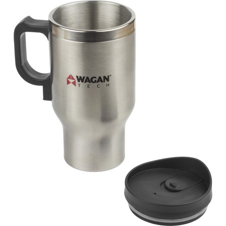 Wagan Tech Deluxe Double-Wall Stainless Steel 12V Heated Travel Mug 6100